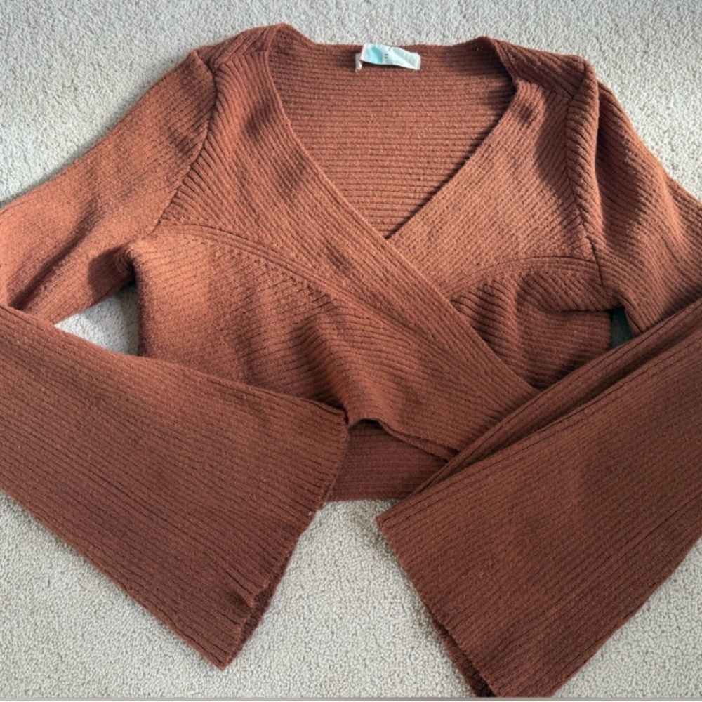 Free People Brown Riley Sweater Top - Picture 4 of 4